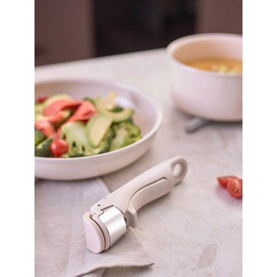 Набор посуды для приготовления со съемной ручкой Smart Ceramic, 7 предметов, цвета топленого молока, Smart Solutions, изображение 15