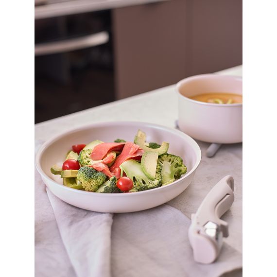 Набор посуды для приготовления со съемной ручкой Smart Ceramic, 7 предметов, цвета топленого молока, Smart Solutions, изображение 14