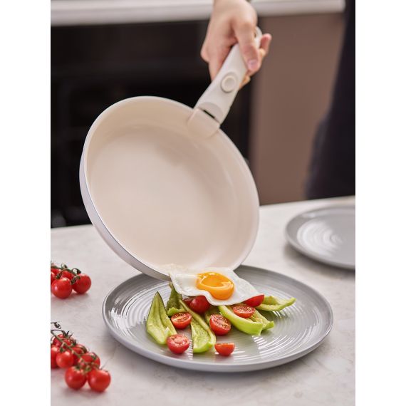 Набор посуды для приготовления со съемной ручкой Smart Ceramic, 7 предметов, цвета топленого молока, Smart Solutions, изображение 11