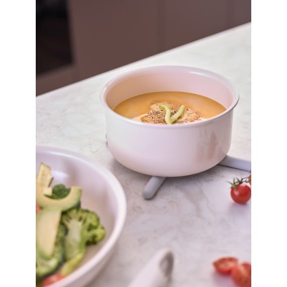 Набор посуды для приготовления со съемной ручкой Smart Ceramic, 7 предметов, цвета топленого молока, Smart Solutions, изображение 13