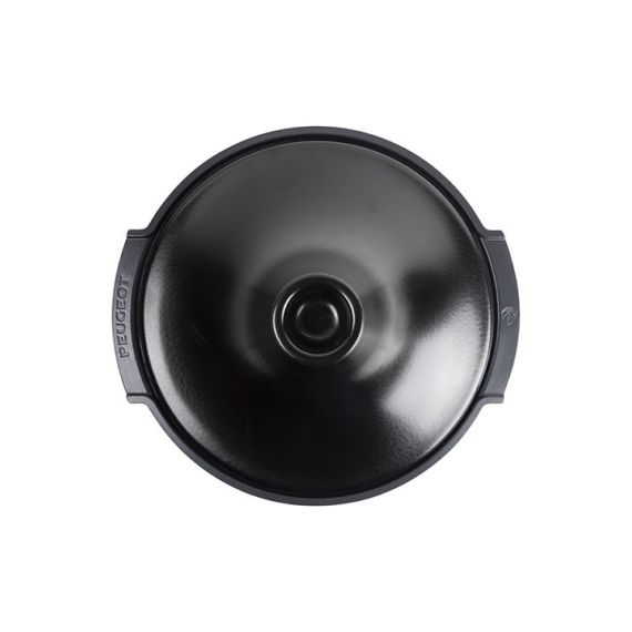 Тажин 33 см ( без ручек 30 см), h 23 см, основание - кованный алюминий с антипригарным покрытием, крышка - керамика, черная, ATLAS SATIN BLACK, Peugeot, изображение 5