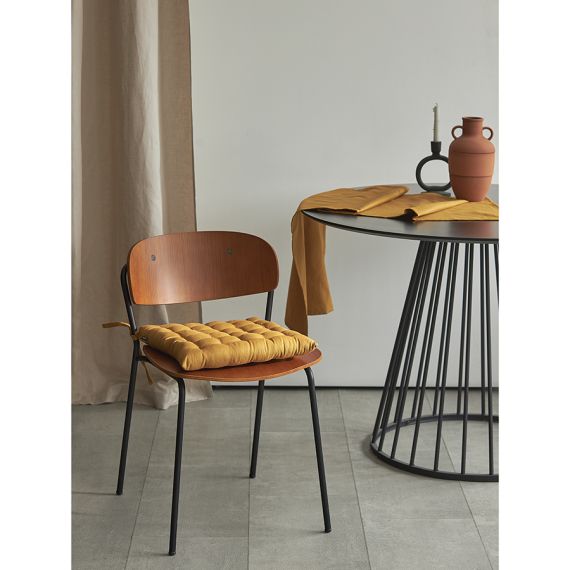 Дорожка на стол из хлопка цвета карри из коллекции Essential, 45х150 см, Tkano, изображение 2