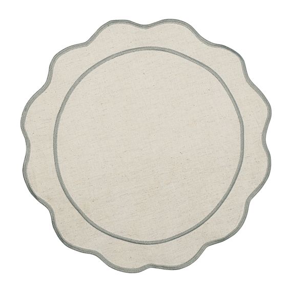 Салфетка под приборы Anemone из коллекции Trendy Ruffles, ?38 см, серый, Tkano