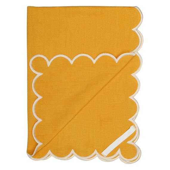 Набор кухонных полотенец с контрастным кантом горчичного цвета из коллекции Trendy Ruffles, 50х70 см, Tkano, изображение 6