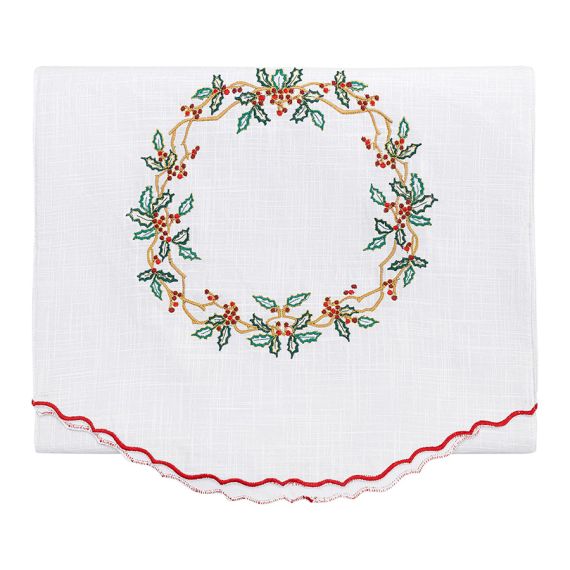 Дорожка на стол Festive wreath из коллекции New Year Essential, 45х150 см, Tkano