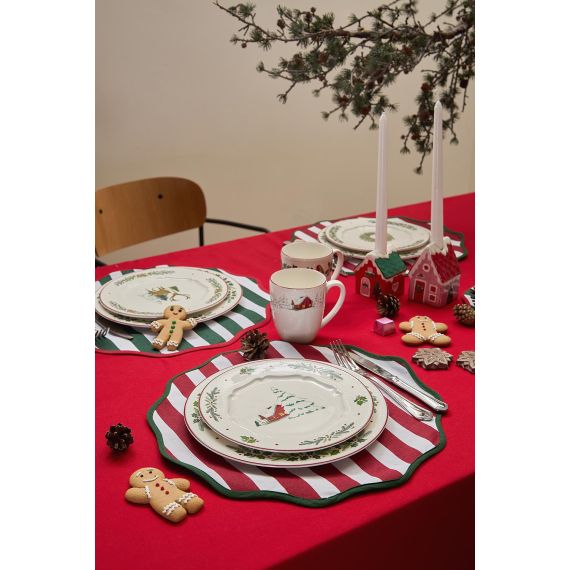 Салфетка под приборы Trendy Christmas красного цвета из коллекции New Year Essential, ?40 см, Tkano, изображение 3