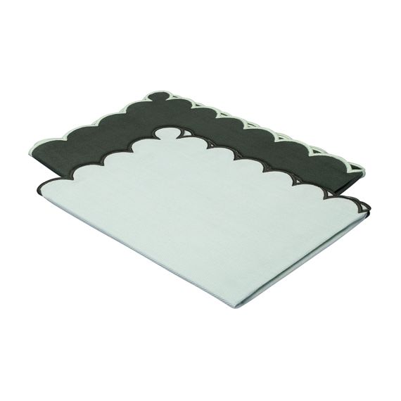 Набор кухонных полотенец с контрастным кантом зеленого цвета из коллекции Trendy Ruffles, 50х70 см, Tkano, изображение 6