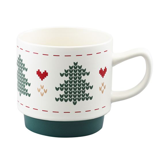 Набор из четырех кружек Knitted tale из коллекции New Year Essential, 380 мл, Tkano, изображение 4