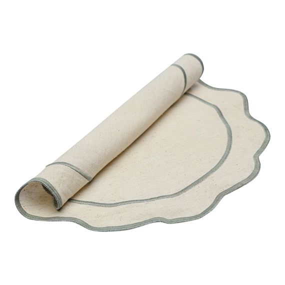 Салфетка под приборы Anemone из коллекции Trendy Ruffles, ?38 см, серый, Tkano, изображение 9