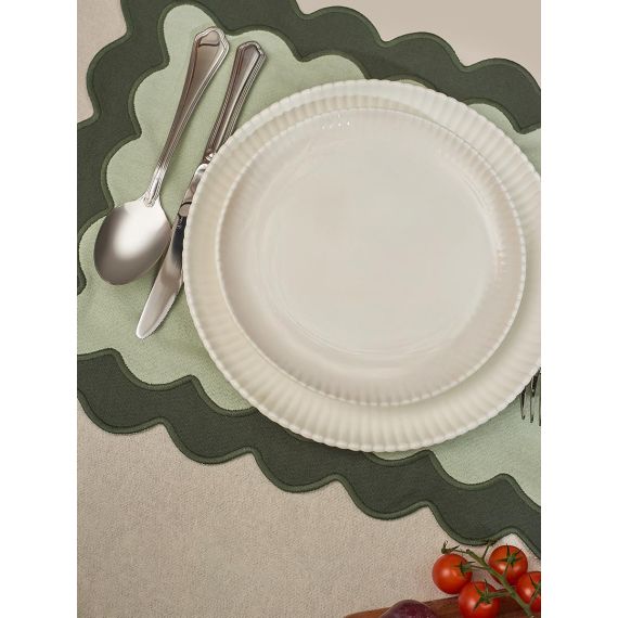 Салфетка под приборы с контрастным кантом зеленого цвета из коллекции Trendy Ruffles, 35х45 см, Tkano, изображение 2