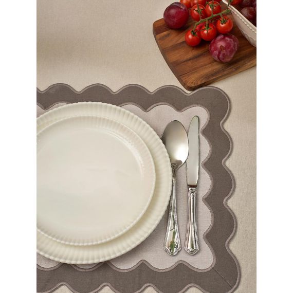 Салфетка под приборы с контрастным кантом серого цвета из коллекции Trendy Ruffles, 35х45 см, Tkano, изображение 2