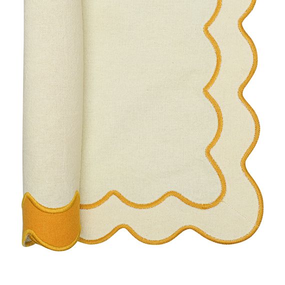 Салфетка под приборы с контрастным кантом горчичного цвета из коллекции Trendy Ruffles, 35х45 см, Tkano, изображение 10