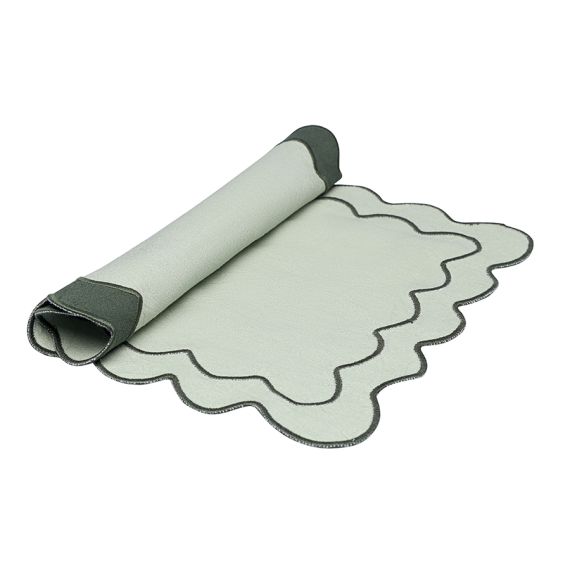 Салфетка под приборы с контрастным кантом зеленого цвета из коллекции Trendy Ruffles, 35х45 см, Tkano, изображение 7