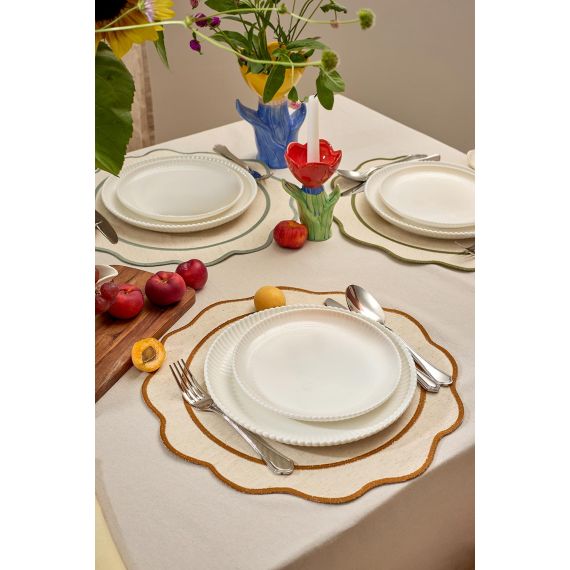 Салфетка под приборы Anemone из коллекции Trendy Ruffles, ?38 см, серый, Tkano, изображение 7