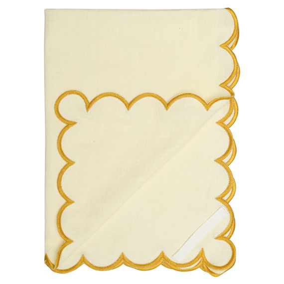 Набор кухонных полотенец с контрастным кантом горчичного цвета из коллекции Trendy Ruffles, 50х70 см, Tkano, изображение 5