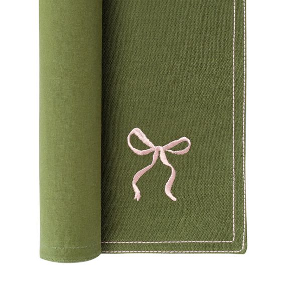 Салфетка под приборы Fancy Bows оливкового цвета из коллекции Essential, 35х45 см, Tkano, изображение 5