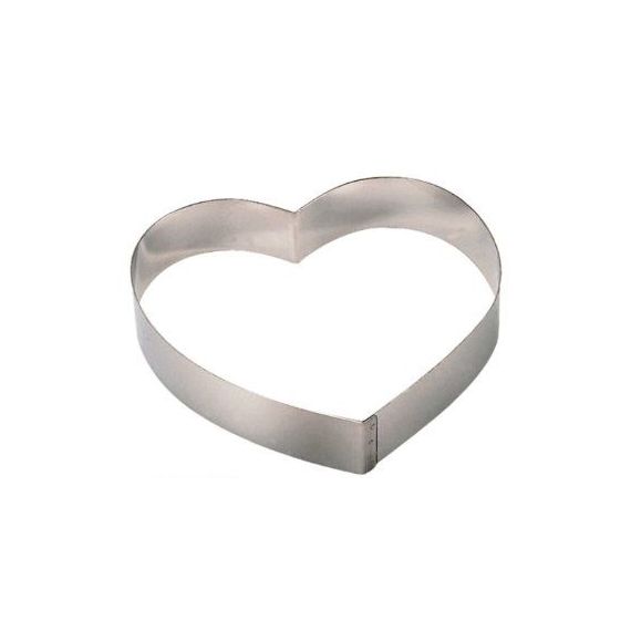 Форма кондитерская "Сердце", d=19 см, h=4 см, нержавеющая сталь, De Buyer