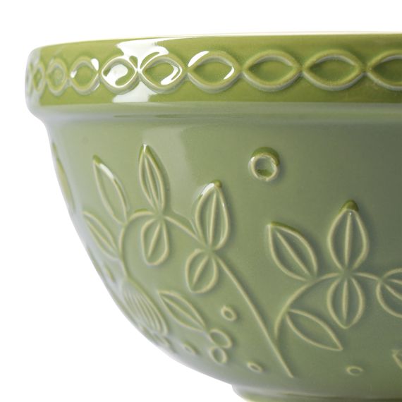 Миска зеленого цвета с рельефным узором Ягоды Тайги из коллекции Russian North, 1,5л, Tkano, изображение 4