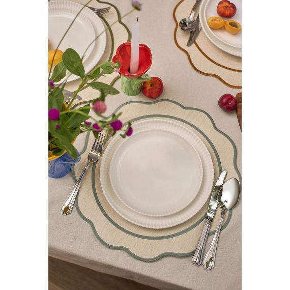 Салфетка под приборы Anemone из коллекции Trendy Ruffles, ?38 см, серый, Tkano, изображение 4