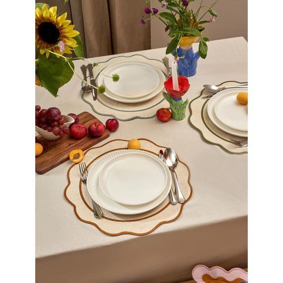 Салфетка под приборы Anemone из коллекции Trendy Ruffles, ?38 см, серый, Tkano, изображение 5