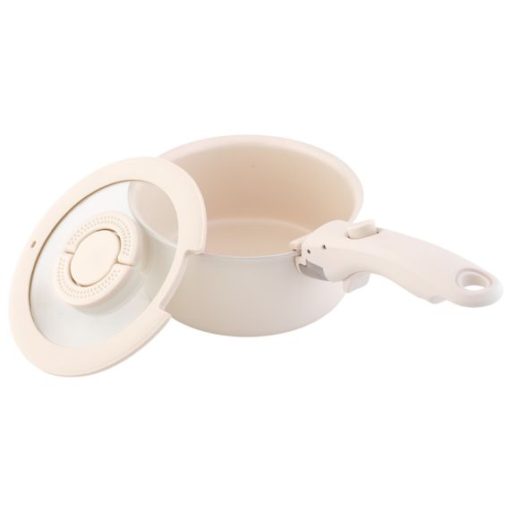 Набор посуды для приготовления со съемной ручкой Smart Ceramic, 7 предметов, цвета топленого молока, Smart Solutions, изображение 29