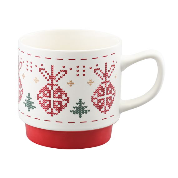 Набор из четырех кружек Knitted tale из коллекции New Year Essential, 380 мл, Tkano, изображение 5