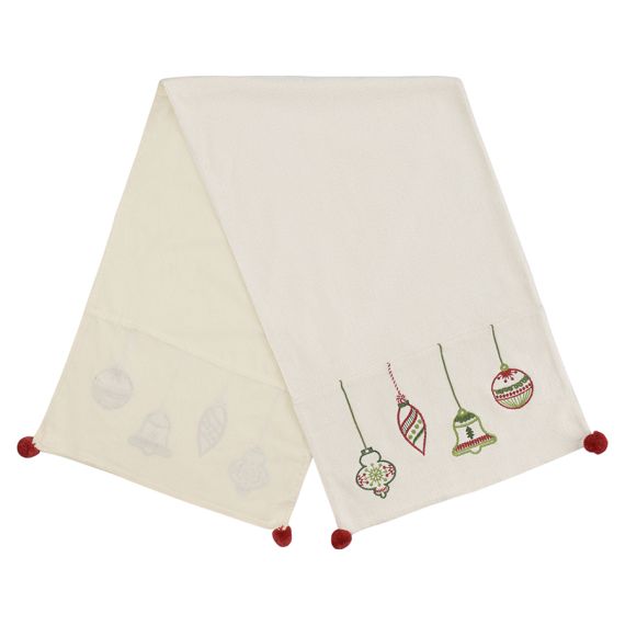 Дорожка с вышивкой Christmas decorations из коллекции New Year Essential, 45х150 см, Tkano, изображение 7