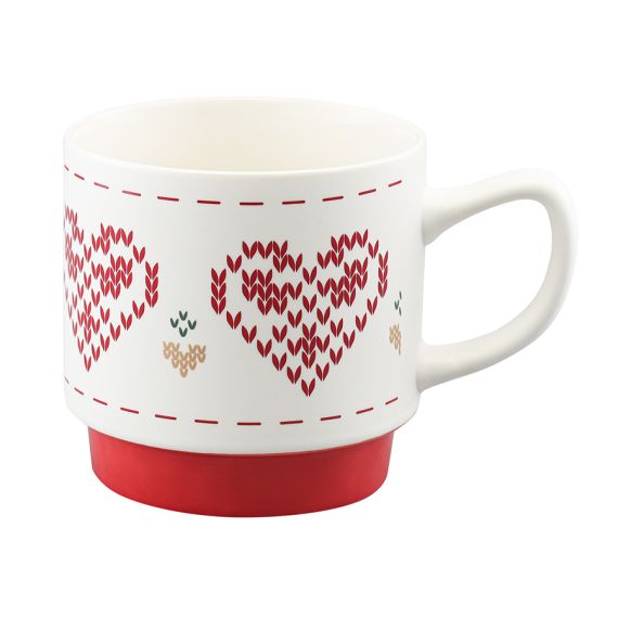 Набор из четырех кружек Knitted tale из коллекции New Year Essential, 380 мл, Tkano, изображение 3