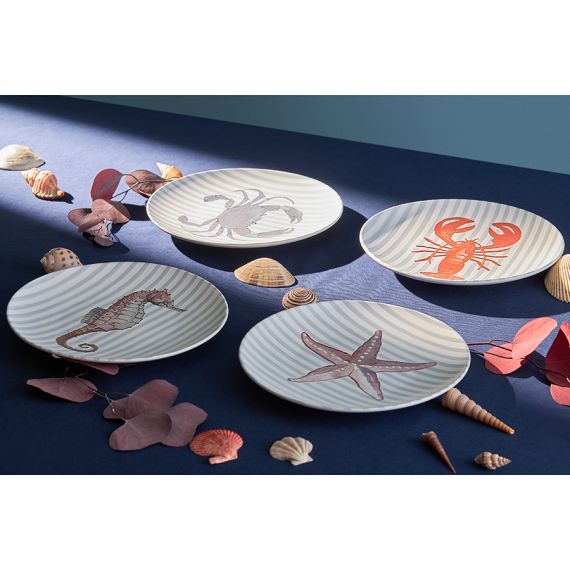 Набор из четырех тарелок Aquarium из коллекции Sea treasures, ?21,5 см, Tkano, изображение 2