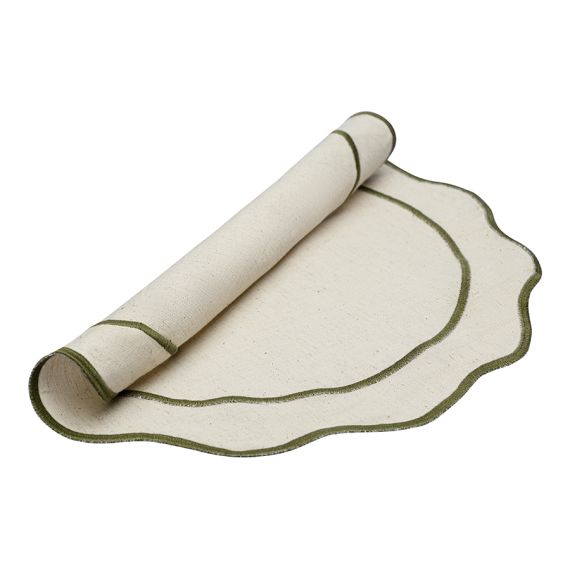 Салфетка под приборы Anemone из коллекции Trendy Ruffles, ?38 см, оливковый, Tkano, изображение 6