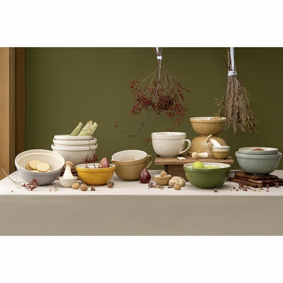 Миска серо-мятного цвета с рельефным узором Ягоды Тайги из коллекции Russian North, 2,5 л, Tkano, изображение 3