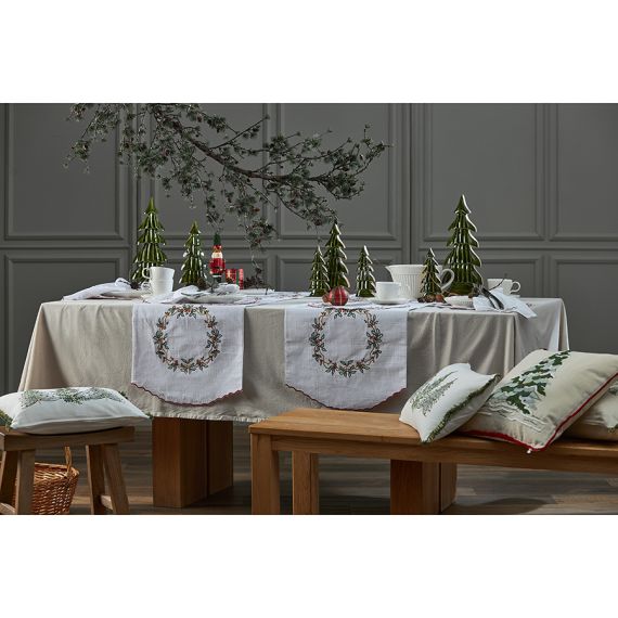 Дорожка на стол Festive wreath из коллекции New Year Essential, 45х150 см, Tkano, изображение 3