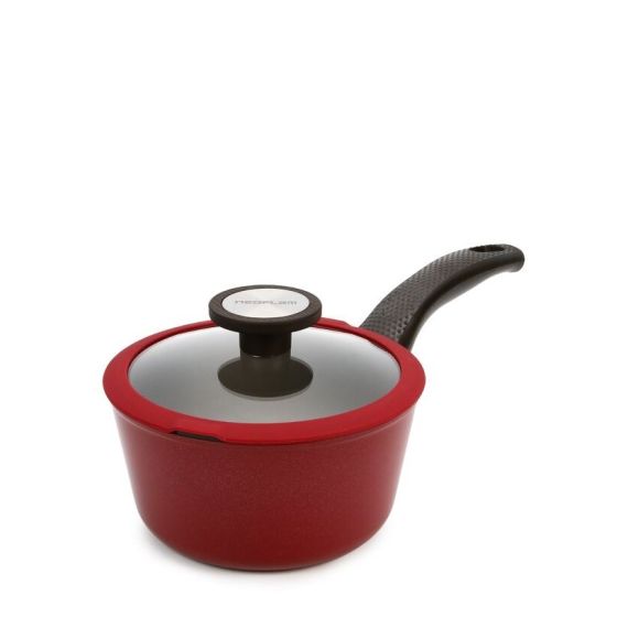 Ковш со стеклянной крышкой для индукционных плит De Chef Bordo 2л, 18 см, Neoflam