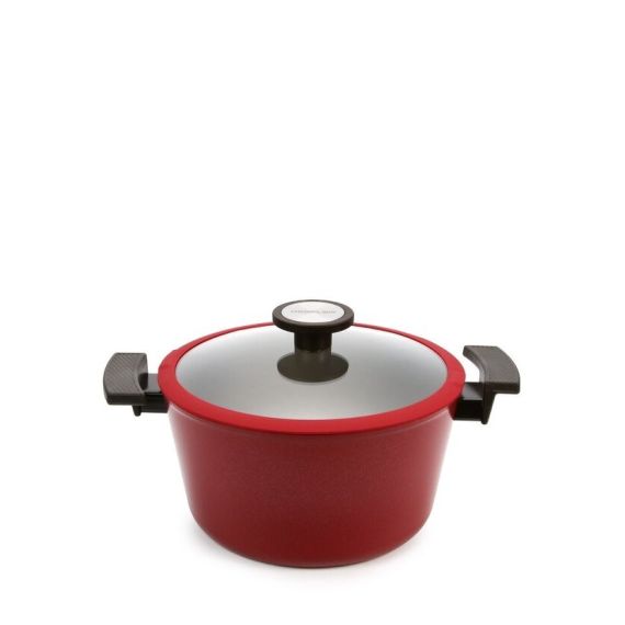 Кастрюля со стеклянной крышкой для индукционных плит De Chef Bordo 2,2 л, 20 см, Neoflam