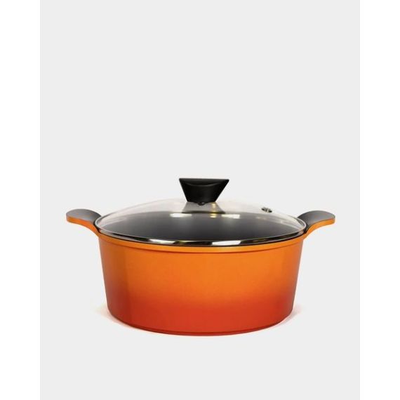 Кастрюля со стеклянной крышкой для индукционных плит Orange, 24 см, 4.6 л, Neoflam