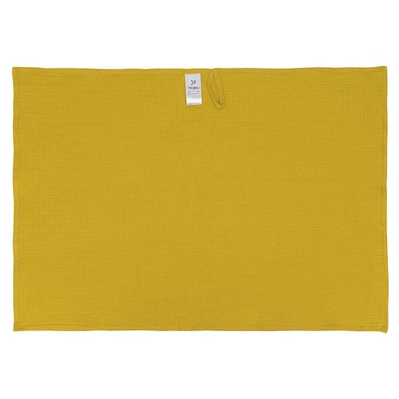 Набор из двух кухонных жаккардовых полотенец горчичного цвета из коллекции Essential, Tkano, изображение 4