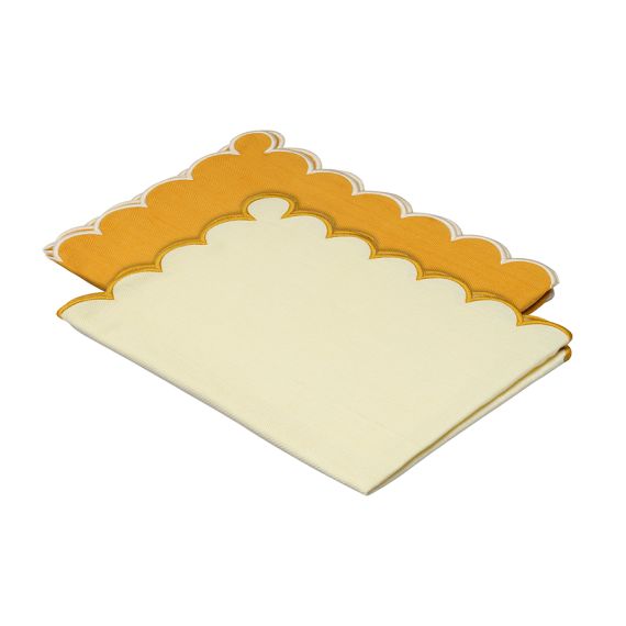 Набор кухонных полотенец с контрастным кантом горчичного цвета из коллекции Trendy Ruffles, 50х70 см, Tkano, изображение 7