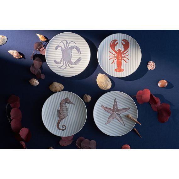 Набор из четырех тарелок Aquarium из коллекции Sea treasures, ?21,5 см, Tkano, изображение 3