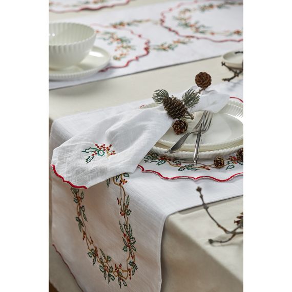 Набор из двух салфеток Festive wreath из коллекции New Year Essential, 45х45 см, Tkano, изображение 2