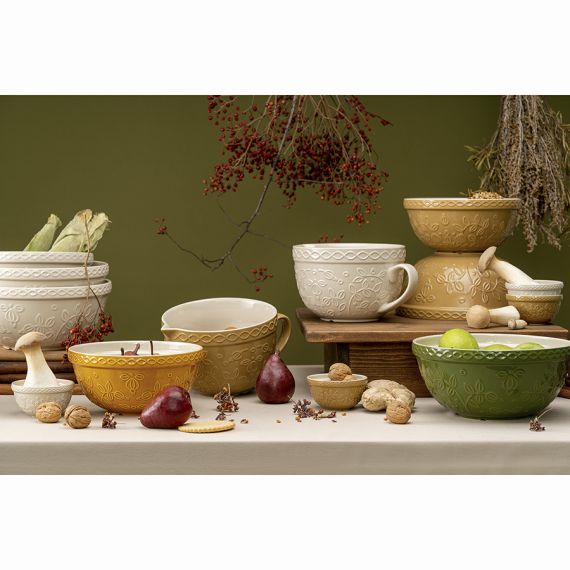 Миска бежевого цвета с рельефным узором Ягоды Тайги из коллекции Russian North, 1,5 л, Tkano, изображение 4