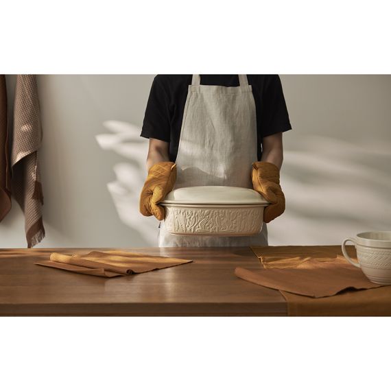 Прихватка-варежка из хлопка цвета карри из коллекции Essential, 33х17,5 см, Tkano, изображение 2