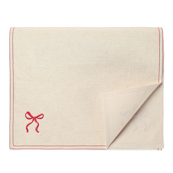 Дорожка на стол Fancy Bows бежевого цвета из коллекции Essential, 45x150 см, Tkano