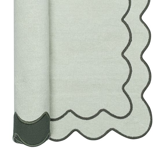 Салфетка под приборы с контрастным кантом зеленого цвета из коллекции Trendy Ruffles, 35х45 см, Tkano, изображение 8