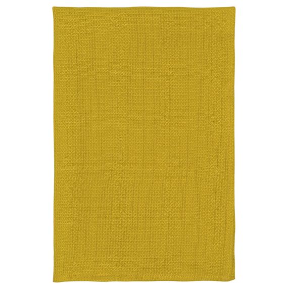 Набор из двух кухонных жаккардовых полотенец горчичного цвета из коллекции Essential, Tkano