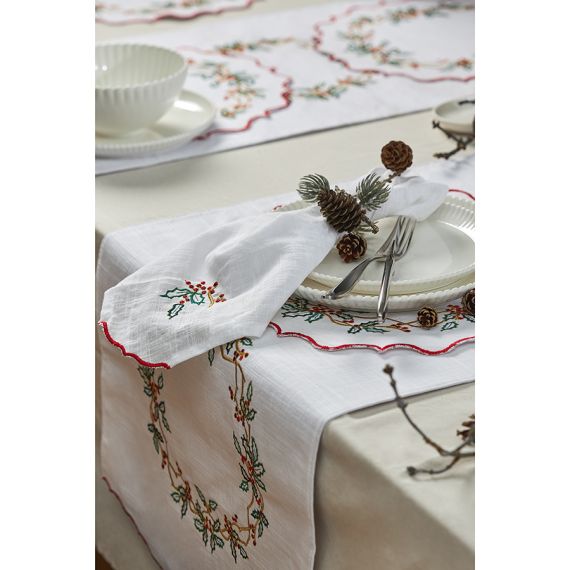 Дорожка на стол Festive wreath из коллекции New Year Essential, 45х150 см, Tkano, изображение 2