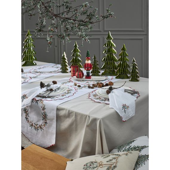 Дорожка на стол Festive wreath из коллекции New Year Essential, 45х150 см, Tkano, изображение 6