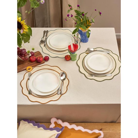 Салфетка под приборы Anemone из коллекции Trendy Ruffles, ?38 см, серый, Tkano, изображение 2