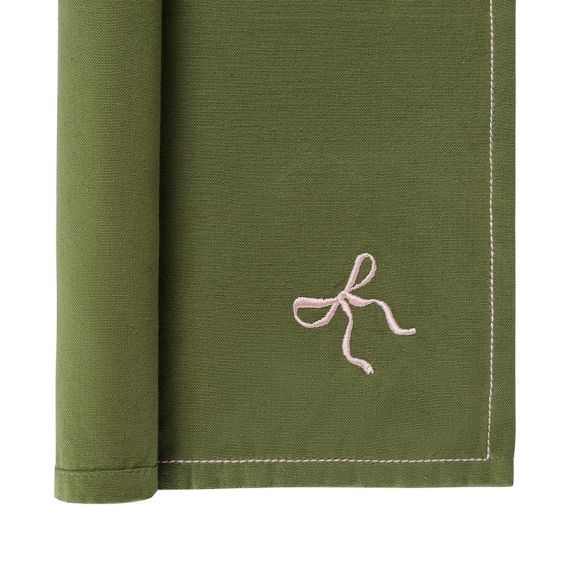 Салфетка сервировочная Fancy Bows оливкового цвета из коллекции Essential, 45х45 см, Tkano, изображение 2