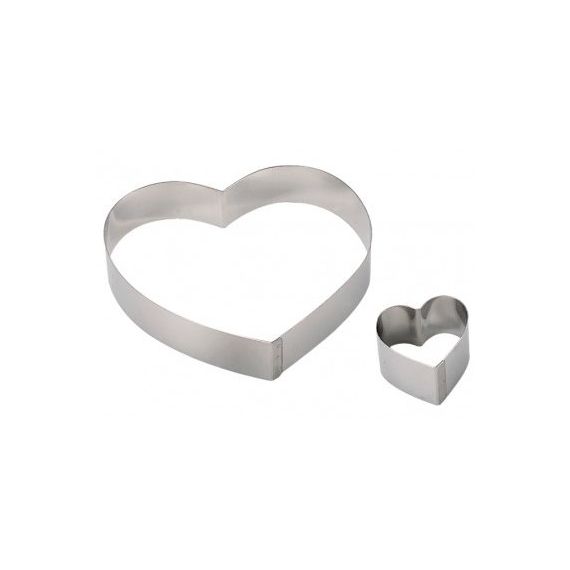 Форма кондитерская "Сердце", d=18 см, h=4 см, нержавеющая сталь, De Buyer