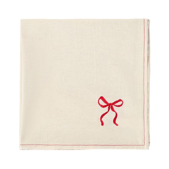 Скатерть Fancy Bows бежевого цвета из коллекции Essential, 180х180 см, Tkano